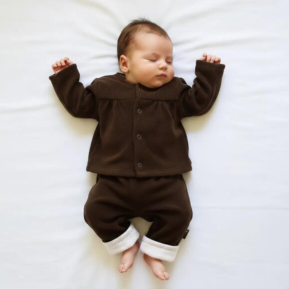 2 pc Bout'Chou Fleece Coordinated Jacket and Pant Set 1 Month - Picture 1 of 12